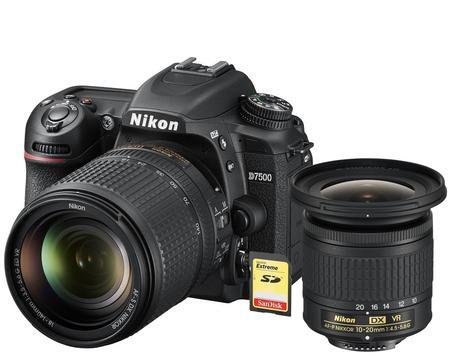 Nikon D7500 + 18-140mm VR + 10-20mm AF-P VR + 64GB karta