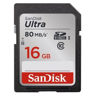 SanDisk SDHC Ultra 16GB 80MB/s Class10 UHS-I