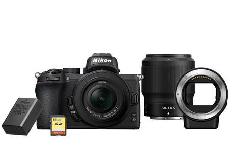 Nikon Z50 + 16-50mm DX + FTZ adapter + Z 50mm f/1.8 S + 2. akumulátor + 64GB karta