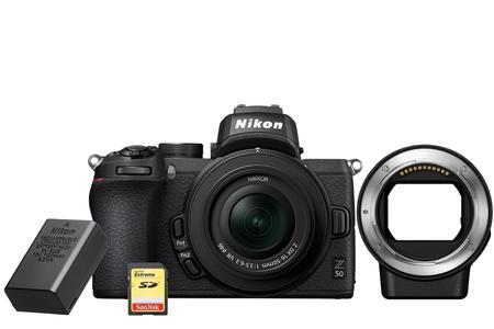Nikon Z50 + 16-50mm DX + FTZ adapter + 2. akumulátor + 64GB karta
