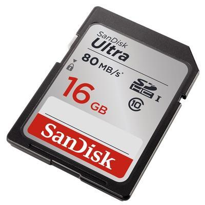 SanDisk SDHC Ultra 16GB 80MB/s Class10 UHS-I