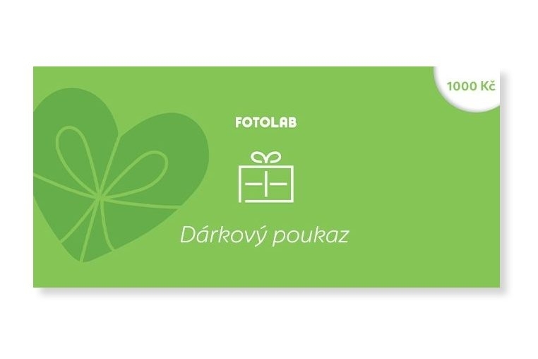 FOTOLAB dárkový poukaz 1000 Kč na fototechniku