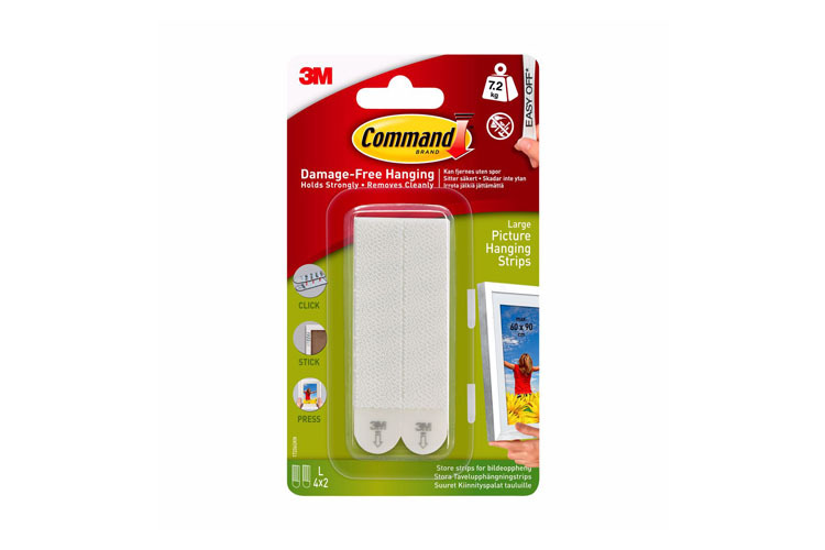 3M Command™ Picture Hanging Strips (L) -  závěsné pásky na obrazy, 4ks, bílé