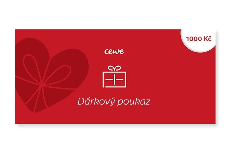 Dárkový poukaz 1000 Kč na CEWE fotoslužby Dárkový poukaz 1000 Kč na CEWE fotoslužby