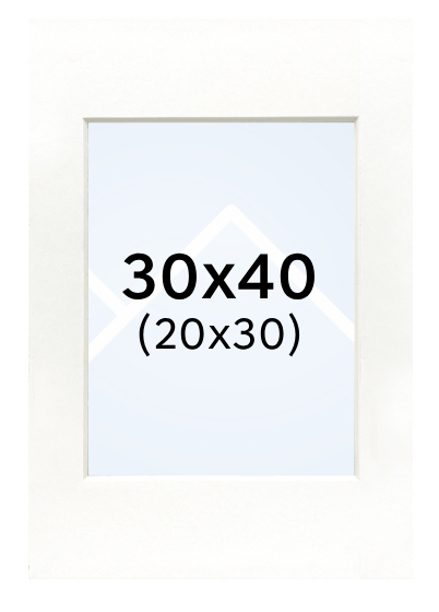 Focus Nordic – pasparta - Bílá, 20x30, 30x40