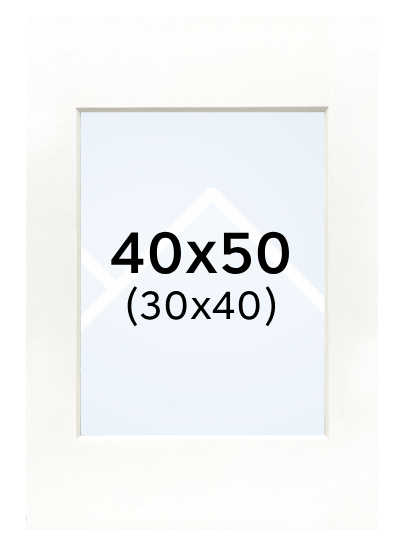 Focus Nordic – pasparta - Bílá, 30x40, 40x50