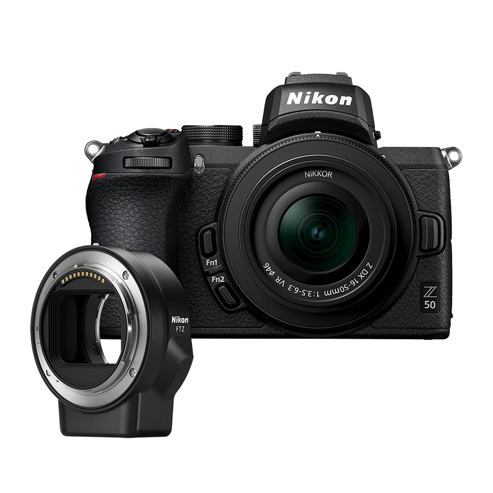 Nikon Z50 + 16-50mm DX + FTZ adapter