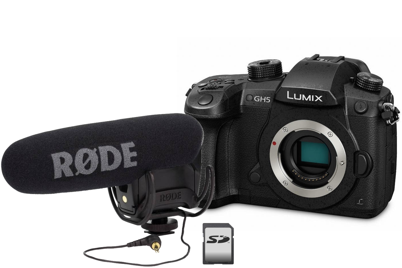 Panasonic Lumix DMC-GH5 tělo + Rode VideoMic Pro Rycote + 256GB karta