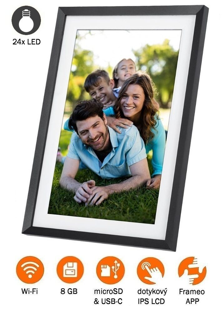 Rollei Smart Frame Wi-Fi 104  - digitální fotorámeček - Černá, 21,7 x 13,5 Rollei Smart Frame Wi-Fi 104  - digitální fotorámeček - Černá, 21,7 x 13,5