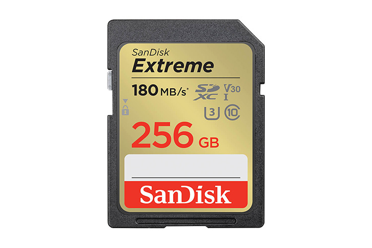 SanDisk Extreme 256GB SDXC 180MB/s, UHS-I, V30