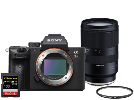 Sony Alpha A7 Mark III + Tamron 28-75mm f/2.8 Di lll RXD + UV filtr + 128GB karta