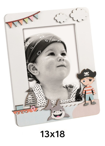 Mascagni PIRATE- dětský fotorámeček - Bílá, 13x18, 13x18