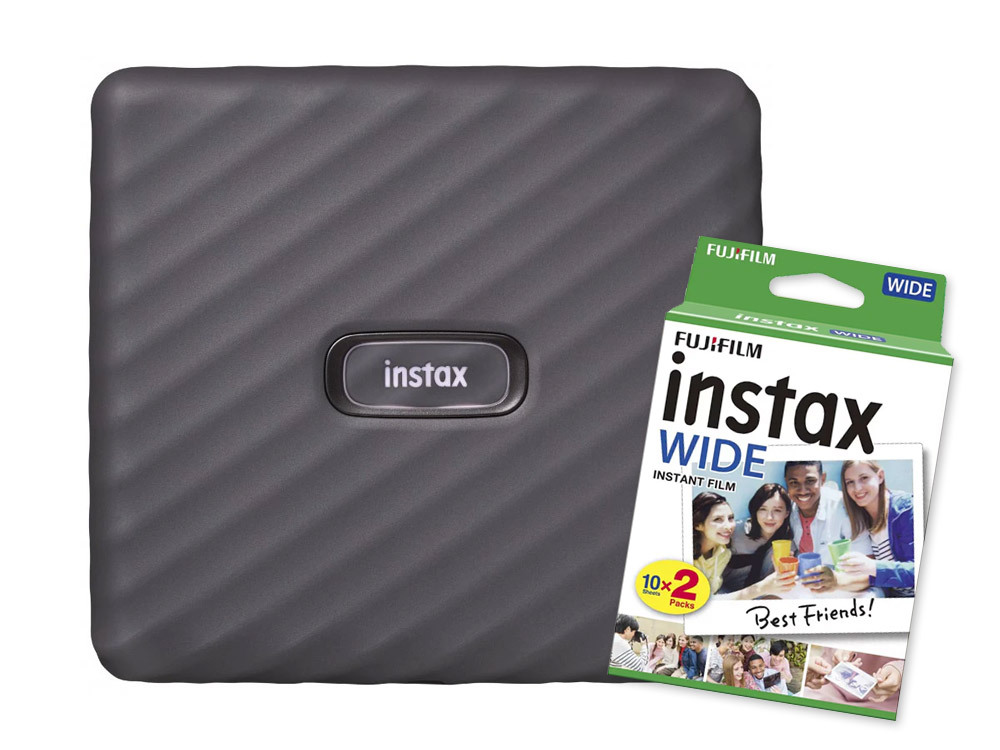 Fujifilm instax Link WIDE™, šedá + Colorfilm (20ks)