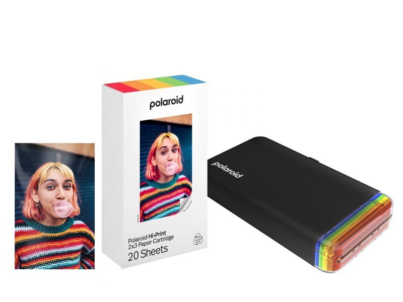 Polaroid Hi-Print Gen. 2 - kapesní tiskárna 2x3", černá + Paper Cartridge (20 sheets)