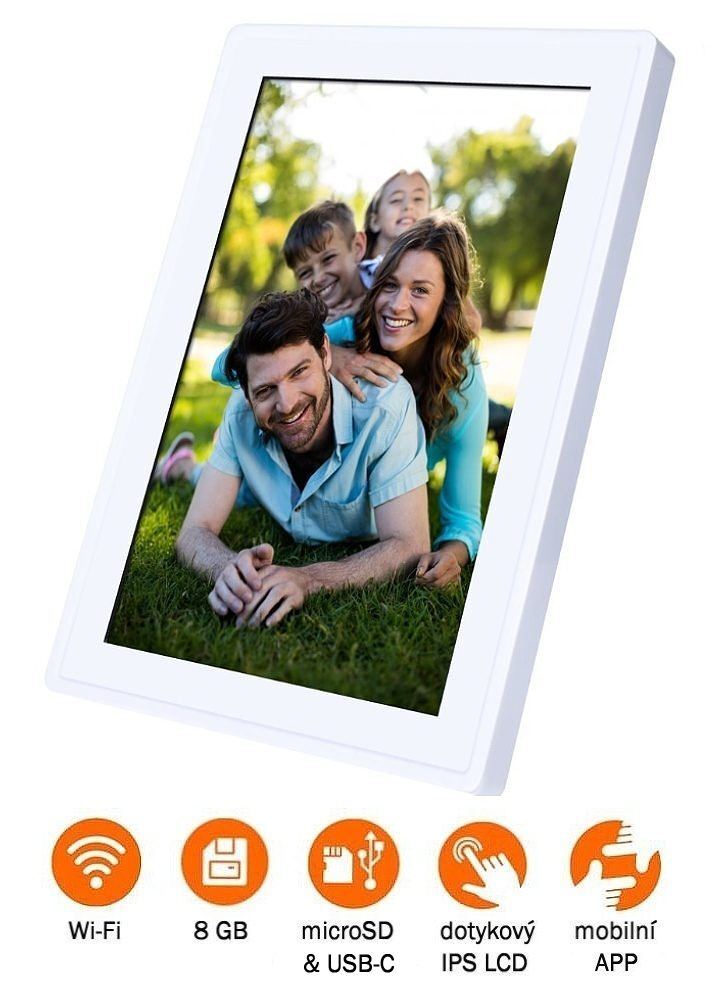 Rollei Smart Frame Wi-Fi 100 - digitální fotorámeček - Bílá, 21,7 x 13,5