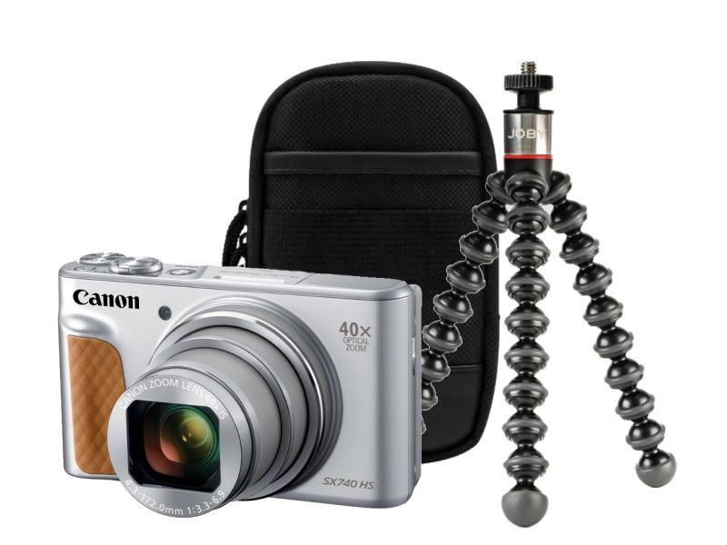 Canon PowerShot SX740 HS Lite, TRAVEL KIT, stříbrný