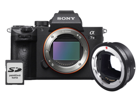 Sony Alpha A7 Mark III + Sigma MC-11 adaptér + 128GB karta