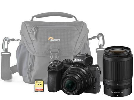 Nikon Z50 + 16-50mm DX + 50-250mm DX + brašna + 64GB karta