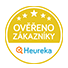 Ověřeno zákazníky – ikona se třemi hvězdami a textem potvrzující důvěru zákazníků na portálu Heureka