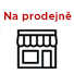 Ikona malého obchodu s textem „Na prodejně“ napsaným červeně nad obrázkem
